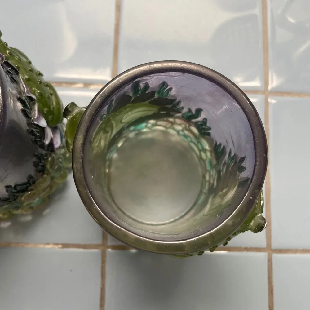 Lucite 60s 70s Frog Bathroom‎ 3 pc Set Soap Dispenser Toothbrush tumbler Decor
